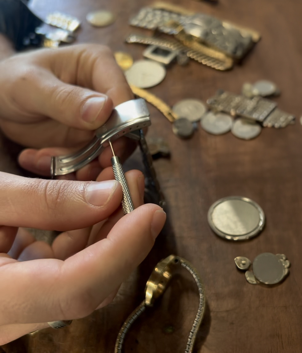 Hands crafting at the workbench